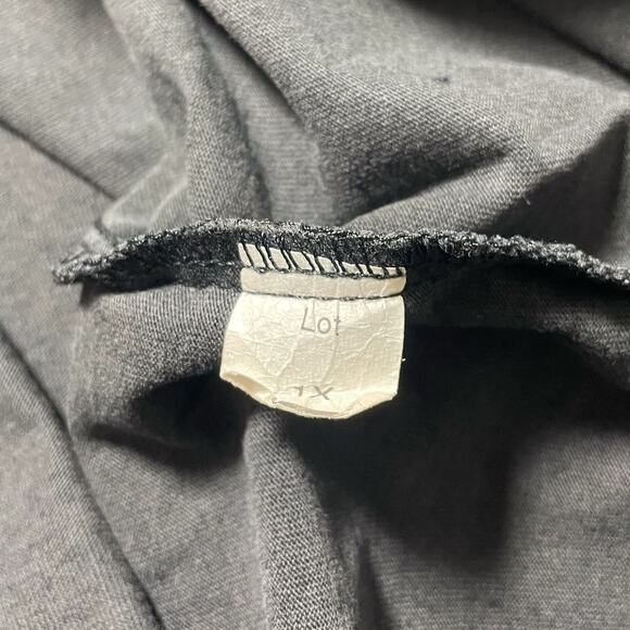 Vintage Delia Burke T-Shirt Leopard Cheetah Embroidered Applique Gray - Size 1X - Picture 7 of 11